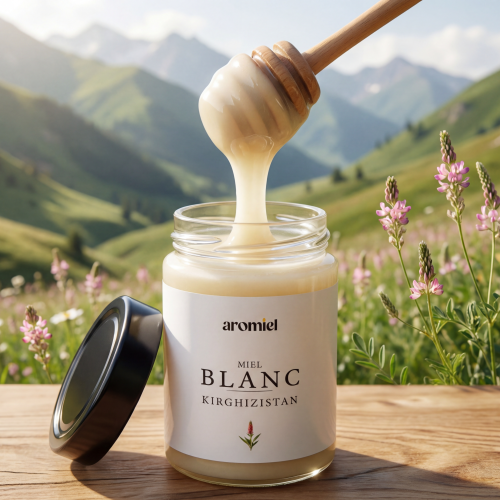 miel blanc kirghizistan