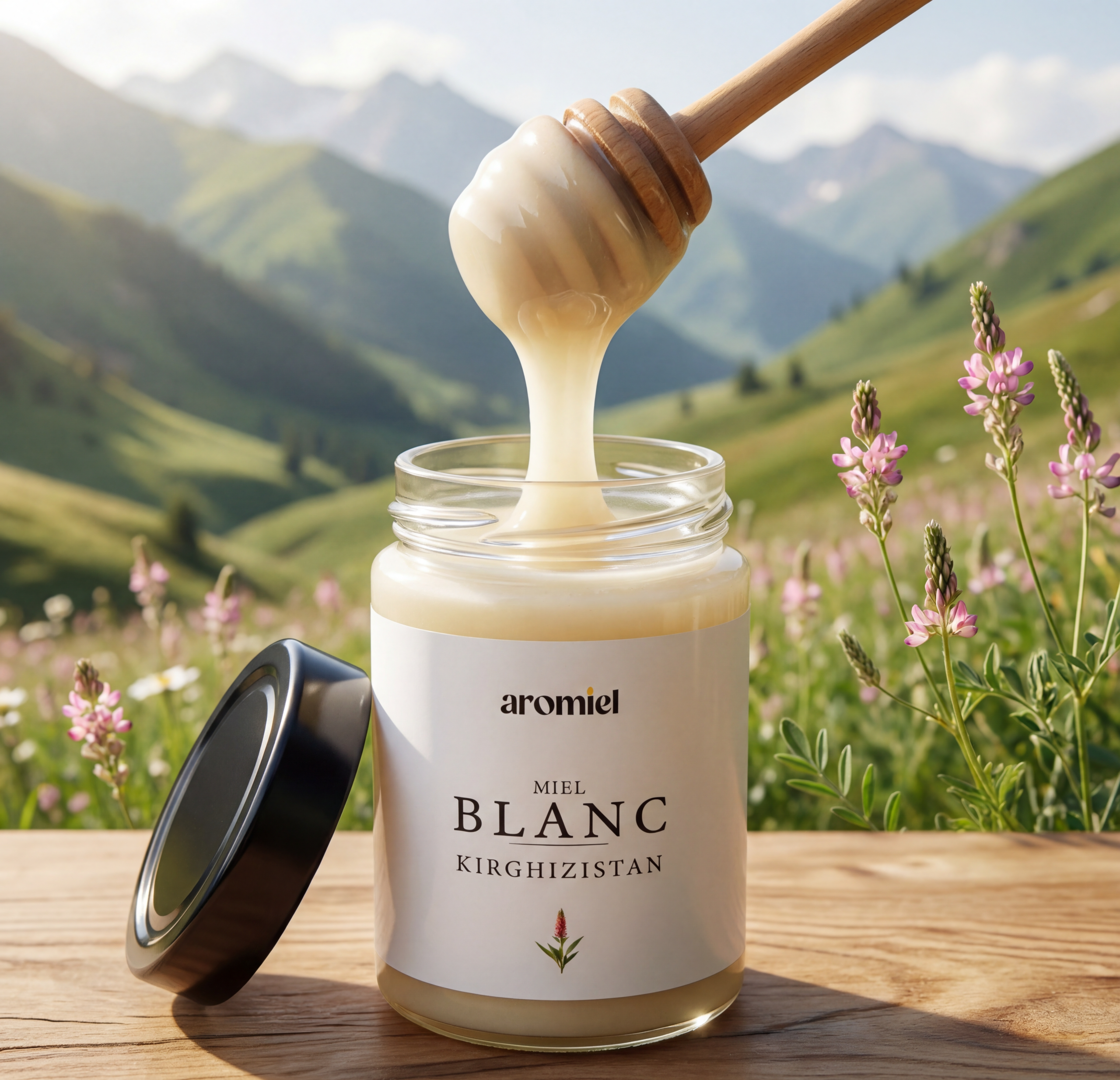 miel blanc kirghizistan